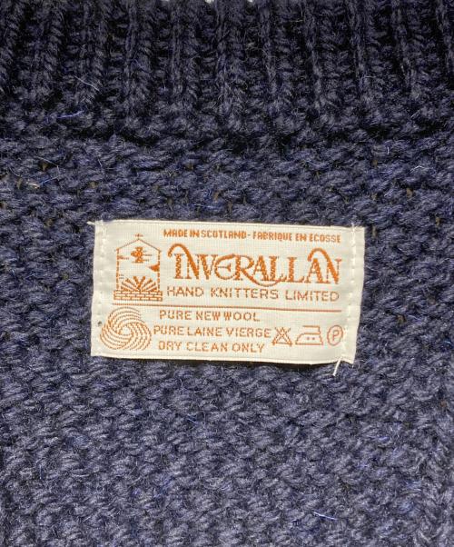 INVERALLAN（インバーアラン）INVERALLAN (インバーアラン) 3Aハンドニットカーディガン ネイビー サイズ:40 未使用品の古着・服飾アイテム