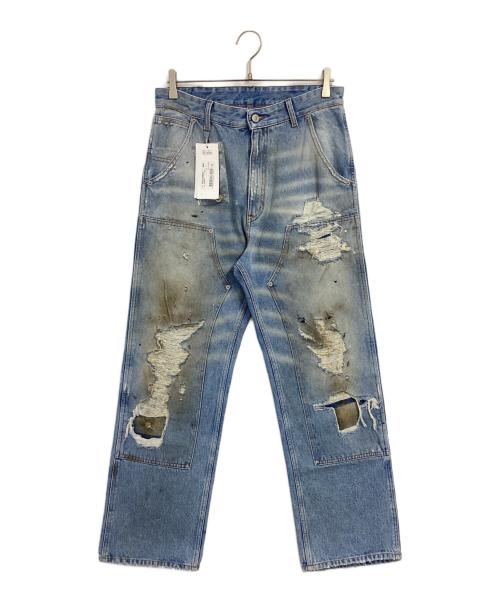 MM6 Maison Margiela（エムエムシックスメゾンマルジェラ）MM6 Maison Margiela (エムエムシックスメゾンマルジェラ) 25SS DISTRESSED JEANS ブルー サイズ:Ｗ31の古着・服飾アイテム