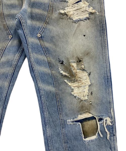 MM6 Maison Margiela（エムエムシックスメゾンマルジェラ）MM6 Maison Margiela (エムエムシックスメゾンマルジェラ) 25SS DISTRESSED JEANS ブルー サイズ:Ｗ31の古着・服飾アイテム