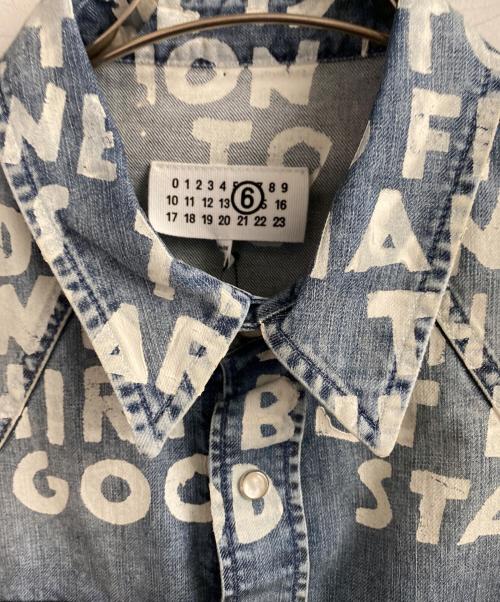 MM6 Maison Margiela（エムエムシックスメゾンマルジェラ）MM6 Maison Margiela (エムエムシックスメゾンマルジェラ) DENEM SIDA SHIRT ブルー サイズ:48の古着・服飾アイテム