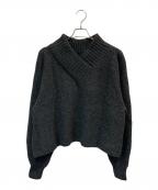 MUSE de Deuxieme Classeミューズ ドゥーズィエム クラス）の古着「OLBIAアゼVネック プルオーバー」｜チャコールグレー