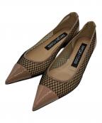 sergio rossiセルジオロッシ）の古着「メッシュフラットパンプス」｜ベージュ