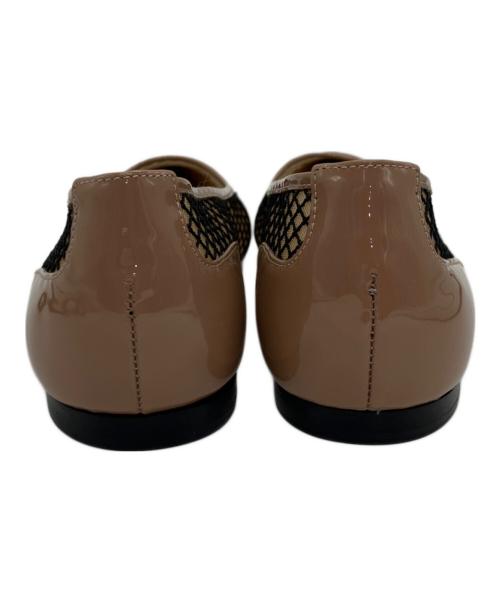 sergio rossi（セルジオロッシ）sergio rossi (セルジオロッシ) メッシュフラットパンプス ベージュ サイズ:35 1/2の古着・服飾アイテム