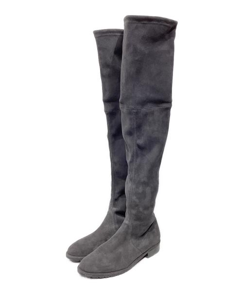 STUART WEITZMAN（スチュアートワイツマン）STUART WEITZMAN (スチュアートワイツマン) スウェード ニーハイブーツ グレー サイズ:5の古着・服飾アイテム