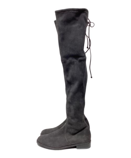 STUART WEITZMAN（スチュアートワイツマン）STUART WEITZMAN (スチュアートワイツマン) スウェード ニーハイブーツ グレー サイズ:5の古着・服飾アイテム