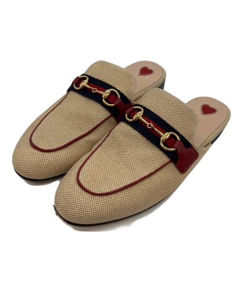 GUCCI（グッチ）GUCCI (グッチ) ホースビットミュール ベージュ サイズ:36の古着・服飾アイテム