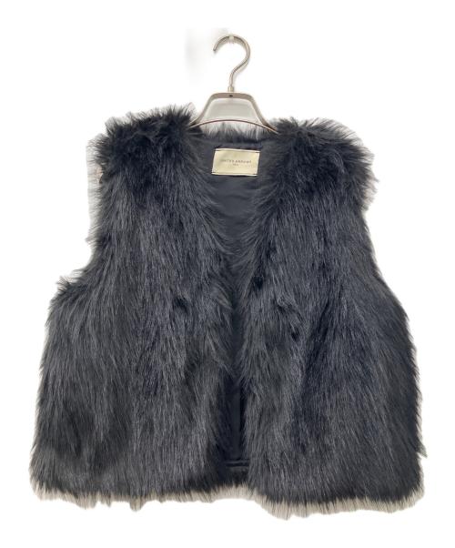 UNITED ARROWS（ユナイテッドアローズ）UNITED ARROWS (ユナイテッドアローズ) フェイクファー ショートベスト ブラック サイズ:記載なしの古着・服飾アイテム