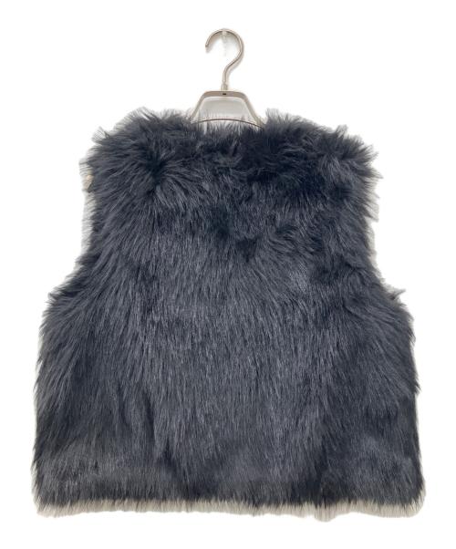 UNITED ARROWS（ユナイテッドアローズ）UNITED ARROWS (ユナイテッドアローズ) フェイクファー ショートベスト ブラック サイズ:記載なしの古着・服飾アイテム