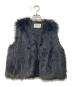 UNITED ARROWS（ユナイテッドアローズ）の古着「フェイクファー ショートベスト」｜ブラック