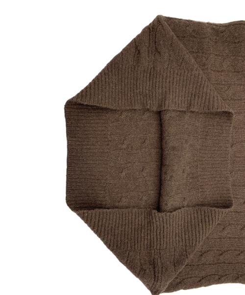 POLO RALPH LAUREN（ポロ・ラルフローレン）POLO RALPH LAUREN (ポロ・ラルフローレン) Vネックケーブルニット ブラウン サイズ:Sの古着・服飾アイテム