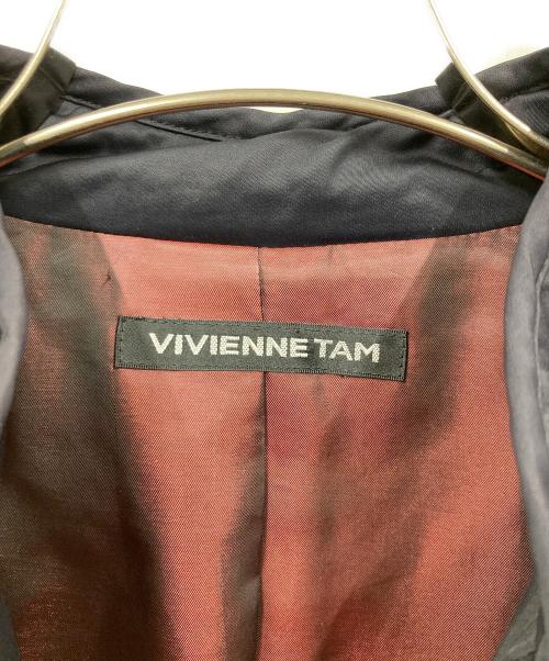 VIVIENNE TAM（ヴィヴィアンタム）VIVIENNE TAM (ヴィヴィアンタム) スタンドカラー刺繍ジャケット ブラックの古着・服飾アイテム