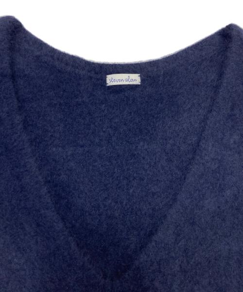 STEVEN ALAN（スティーブンアラン）STEVEN ALAN (スティーブンアラン) オーストラリアン ウール ミックス ニットベスト ネイビー サイズ:FREEの古着・服飾アイテム