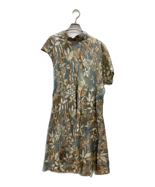 MARNI（マルニ）MARNI (マルニ) シルク変形ワンピース グリーン サイズ:40の古着・服飾アイテム