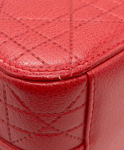 Christian Dior（クリスチャン ディオール）Christian Dior (クリスチャン ディオール) バニティバッグ レッドの古着・服飾アイテム