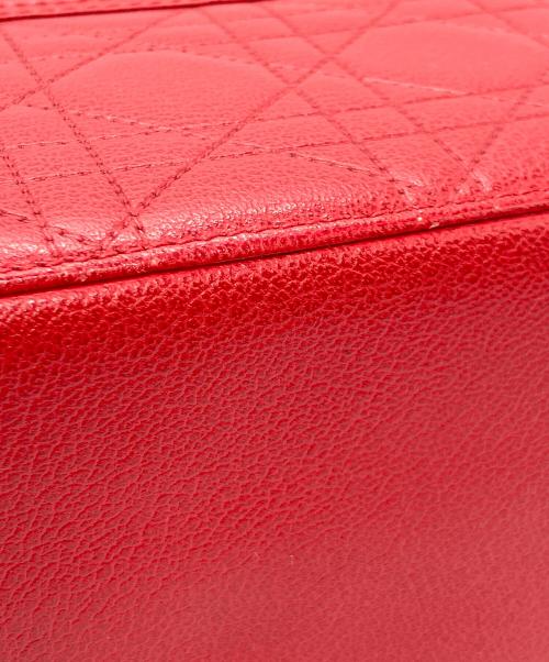 Christian Dior（クリスチャン ディオール）Christian Dior (クリスチャン ディオール) バニティバッグ レッドの古着・服飾アイテム