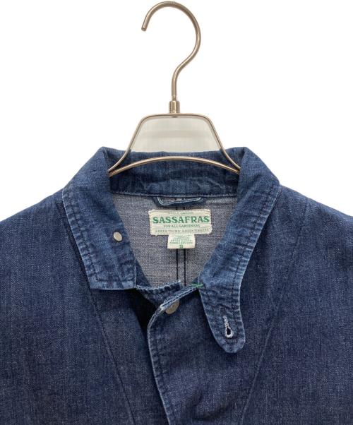 SASSAFRAS（ササフラス）SASSAFRAS (ササフラス) 立ち襟デニムジャケット インディゴ サイズ:Sの古着・服飾アイテム