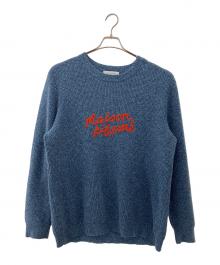 maison kitsune（メゾンキツネ）の古着「クルーネックニット」｜ブルー