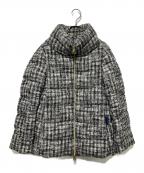 HERNOヘルノ）の古着「ツイードショートダウン」｜グレー×ホワイト