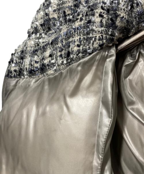 HERNO（ヘルノ）HERNO (ヘルノ) ツイードショートダウン グレー×ホワイト サイズ:40の古着・服飾アイテム