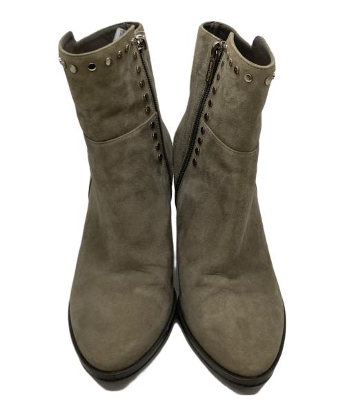 JIMMY CHOO（ジミーチュウ）JIMMY CHOO (ジミーチュウ) スエードスタッズブーツ グレー サイズ:36の古着・服飾アイテム
