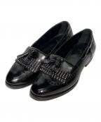 CELINEセリーヌ）の古着「スタッズ タッセルローファー」｜ブラック