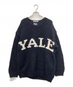 YALE university×THE BOOK STOREイェールユニバーシティ×ザ ブックストア）の古着「ロゴニット」｜ブラック