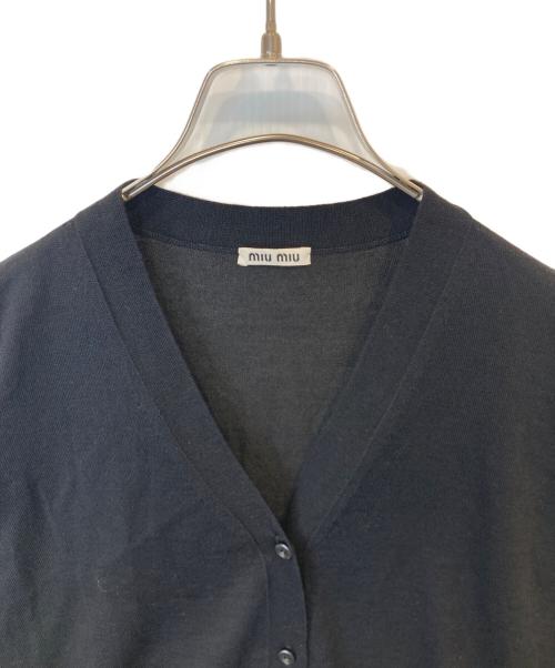 MIU MIU（ミュウミュウ）MIU MIU (ミュウミュウ) カーディガン ブラック サイズ:42の古着・服飾アイテム