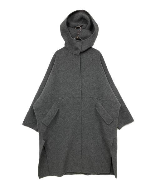 LE CIEL BLEU（ルシェルブルー）LE CIEL BLEU (ルシェルブルー) フードダブルフェイスコート グレー サイズ:36の古着・服飾アイテム