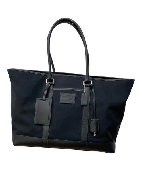 COACH（コーチ）COACH (コーチ) レザーコンビトートバッグ ブラックの古着・服飾アイテム