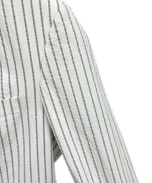 Black Fleece by BROOKS BROTHERS（ブラックフリース バイ ブルックスブラザーズ）Black Fleece by BROOKS BROTHERS (ブラックフリース バイ ブルックスブラザーズ) シアサッカーテーラードジャケット アイボリー サイズ:BB1の古着・服飾アイテム