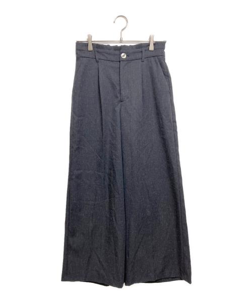 stola.（ストラ）stola. (ストラ) ウエストディテール入りワイドパンツ グレー サイズ:38の古着・服飾アイテム
