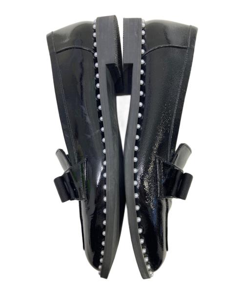 DIANA（ダイアナ）DIANA (ダイアナ) リボンパールローファー ブラック サイズ:24cmの古着・服飾アイテム