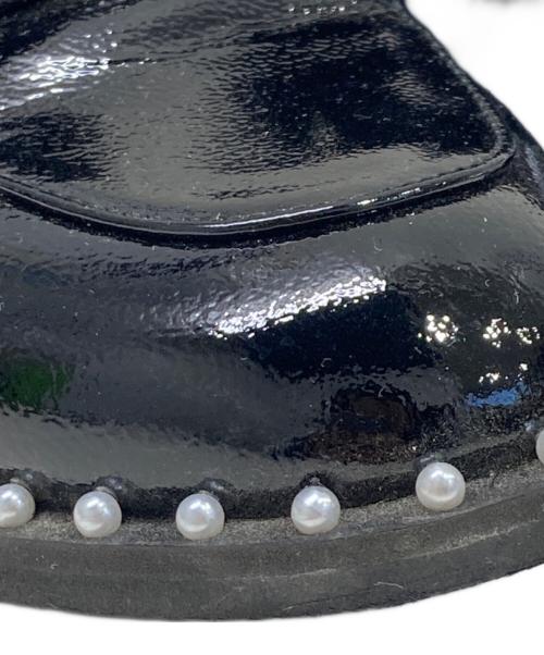 DIANA（ダイアナ）DIANA (ダイアナ) リボンパールローファー ブラック サイズ:24cmの古着・服飾アイテム