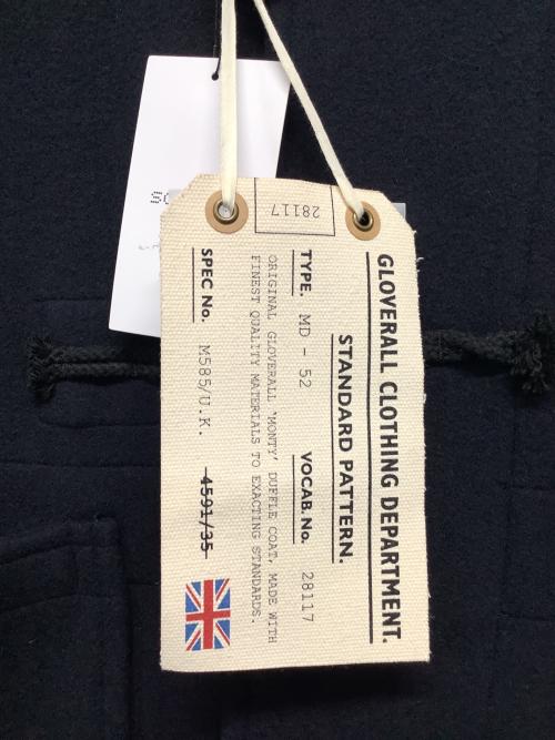 GLOVER ALL（グローバーオール）GLOVER ALL (グローバーオール) SOPHNET. (ソフネット) MONTY CASHMERE WOOL DUFFLE ネイビー サイズ:S 未使用品の古着・服飾アイテム