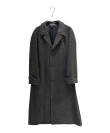 AURALEE（オーラリー）の古着「ALPACA WOOL SILK TWEED SOUTIEN COLLAR COAT A25AC01LS」｜ブラウン×グレー