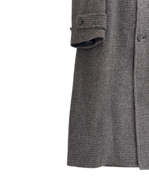 AURALEE（オーラリー）AURALEE (オーラリー) ALPACA WOOL SILK TWEED SOUTIEN COLLAR COAT A25AC01LS ブラウン×グレー サイズ:3の古着・服飾アイテム