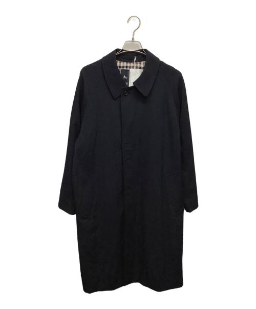 Aquascutum（アクアスキュータム）Aquascutum (アクアスキュータム) JOURNAL STANDARD (ジャーナルスタンダード) EX WOOL GABARDINE BALMACHAN COAT ネイビー サイズ:36 未使用品の古着・服飾アイテム