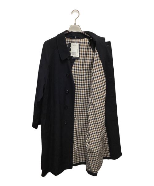 Aquascutum（アクアスキュータム）Aquascutum (アクアスキュータム) JOURNAL STANDARD (ジャーナルスタンダード) EX WOOL GABARDINE BALMACHAN COAT ネイビー サイズ:36 未使用品の古着・服飾アイテム