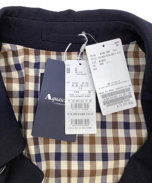 Aquascutum（アクアスキュータム）Aquascutum (アクアスキュータム) JOURNAL STANDARD (ジャーナルスタンダード) EX WOOL GABARDINE BALMACHAN COAT ネイビー サイズ:36 未使用品の古着・服飾アイテム