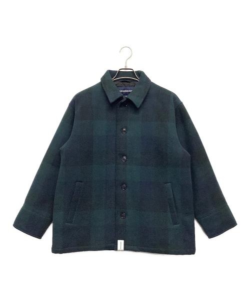 DESCENDANT（ディセンダント）DESCENDANT (ディセンダント) CLAIRTON PLAID JACKET グリーン×ネイビー サイズ:1の古着・服飾アイテム