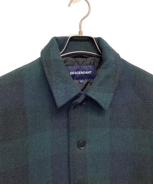 DESCENDANT（ディセンダント）DESCENDANT (ディセンダント) CLAIRTON PLAID JACKET グリーン×ネイビー サイズ:1の古着・服飾アイテム