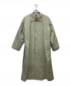 AURALEEオーラリー）の古着「WASHED FINX GABARDINE SOUTIEN COLLAR COAT」｜ライトカーキ