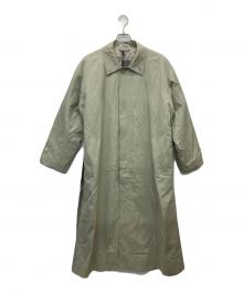 AURALEE（オーラリー）の古着「WASHED FINX GABARDINE SOUTIEN COLLAR COAT」｜ライトカーキ