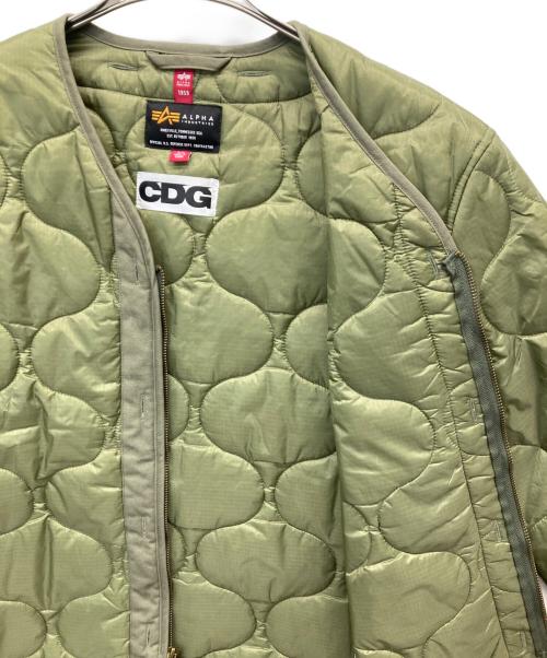 CDG（シーディージー）CDG (シーディージー) ALPHA (アルファ) キルティングジャケット オリーブ サイズ:Ｓの古着・服飾アイテム