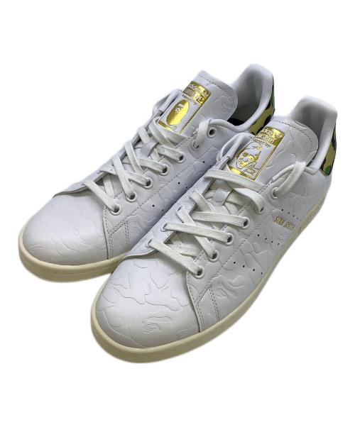 adidas（アディダス）adidas (アディダス) A BATHING APE (ア ベイシング エイプ) STAN SMITH ホワイト サイズ:27の古着・服飾アイテム