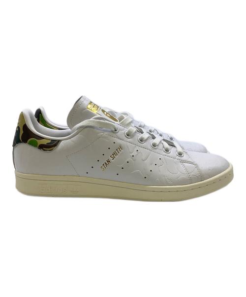 adidas（アディダス）adidas (アディダス) A BATHING APE (ア ベイシング エイプ) STAN SMITH ホワイト サイズ:27の古着・服飾アイテム