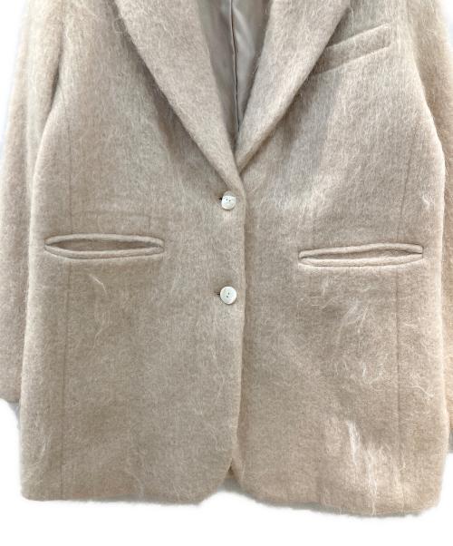 anuans（アニュアンス）anuans (アニュアンス) モヘアシャギーテーラードジャケット ベージュ サイズ:Freeの古着・服飾アイテム