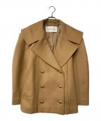 NINA RICCIニナリッチ）の古着「ダブルブレスト ウール混コート」｜キャメル