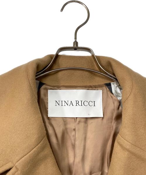 NINA RICCI（ニナリッチ）NINA RICCI (ニナリッチ) ダブルブレスト ウール混コート キャメル サイズ:36の古着・服飾アイテム