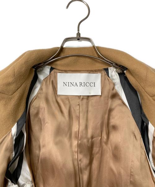NINA RICCI（ニナリッチ）NINA RICCI (ニナリッチ) ダブルブレスト ウール混コート キャメル サイズ:36の古着・服飾アイテム